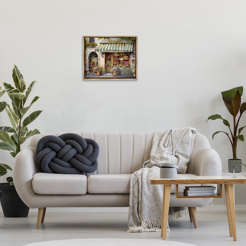 Stupell Charming Antique Shop Framed Floater Canvas Wall Art Design By Arlington Prints