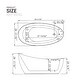 preview thumbnail 2 of 4, 59" X 30" Right Drain Freestanding Whirlpool Bathtub With Faucet