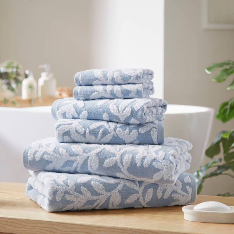 Madison Park Skyler 6 Piece Towel Set - 27x54" - Blue