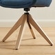 preview thumbnail 5 of 9, Art Leon Classical Swivel Office Accent Chair with Wood Legs