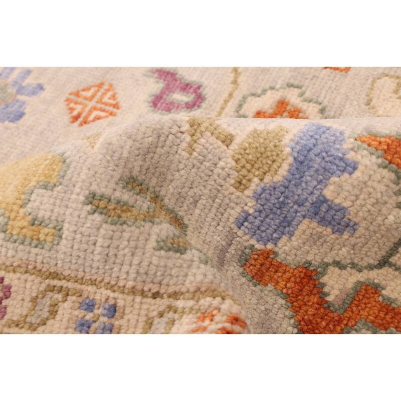 ECARPETGALLERY Hand-knotted Modern Oushak Light Khaki Wool Rug - 7'10 x 10'0