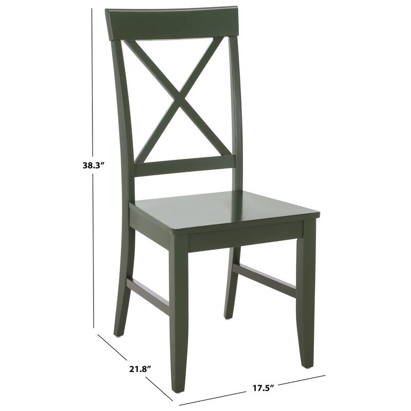 SAFAVIEH HOME Ksenia X-Back Side Chair - 18"W x 22"D x 38"H