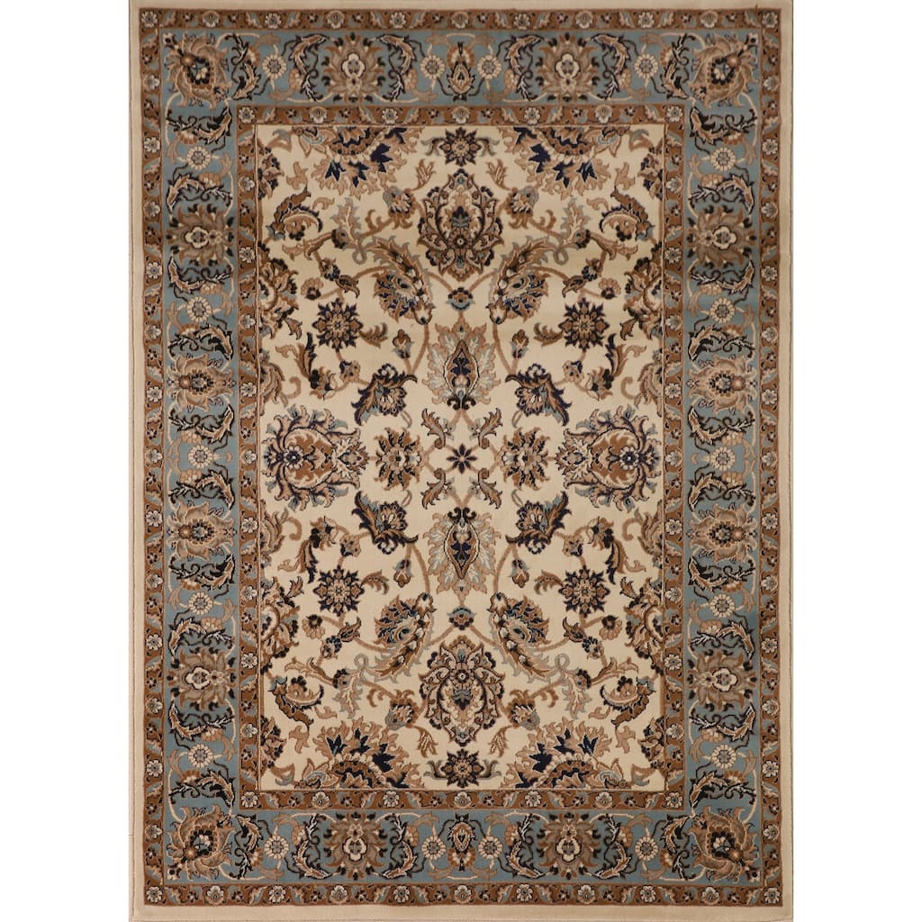 Floral Kashan Turkish Oriental Area Rug Machine Made Carpet - 4'4" x 6'2"