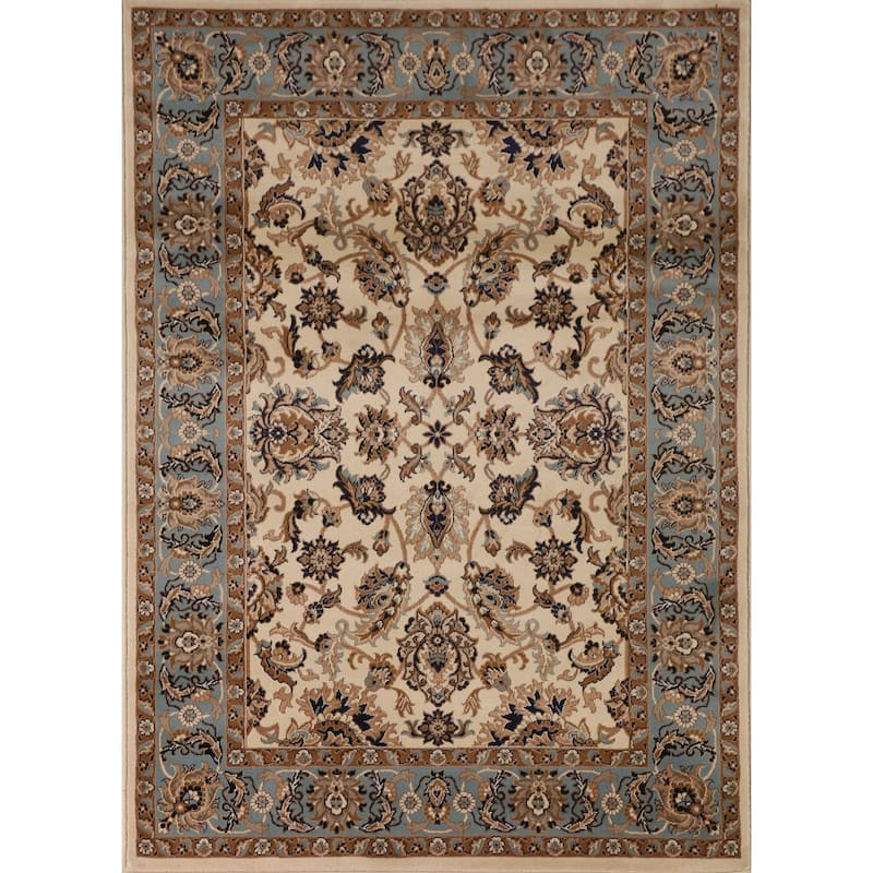 Floral Kashan Turkish Oriental Area Rug Machine Made Carpet - 4'4" x 6'2"