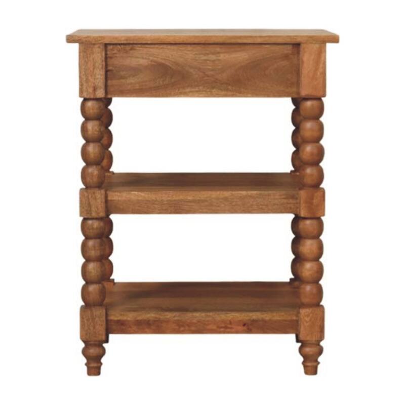 Artisan Furniture Solid Wood Barley Twist Side Table , Brown