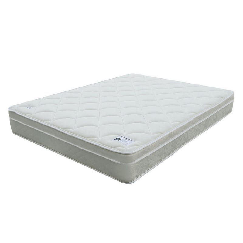 Kiz 9 Inch Soft Bonnell Coil Full Size Mattress with Euro Top, White Fabric