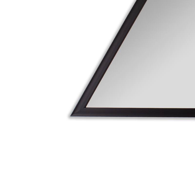 Black Framed Wall Mounted Triangular Accent Mirror
