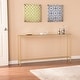 preview thumbnail 17 of 34, SEI Furniture Ham Long Narrow Console Table with Mirrored Top Gold