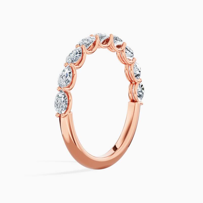 Auriya 14k Gold Pear-shaped East-West Lab Grown Diamond Half Eternity Band 0.90 - 3.00 ct. tw. (F-G, VS)