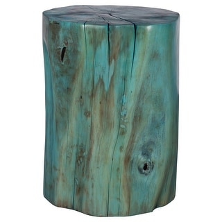Uttermost Habitat Blue Accent Stool - 16"W x 20"H x 16"D