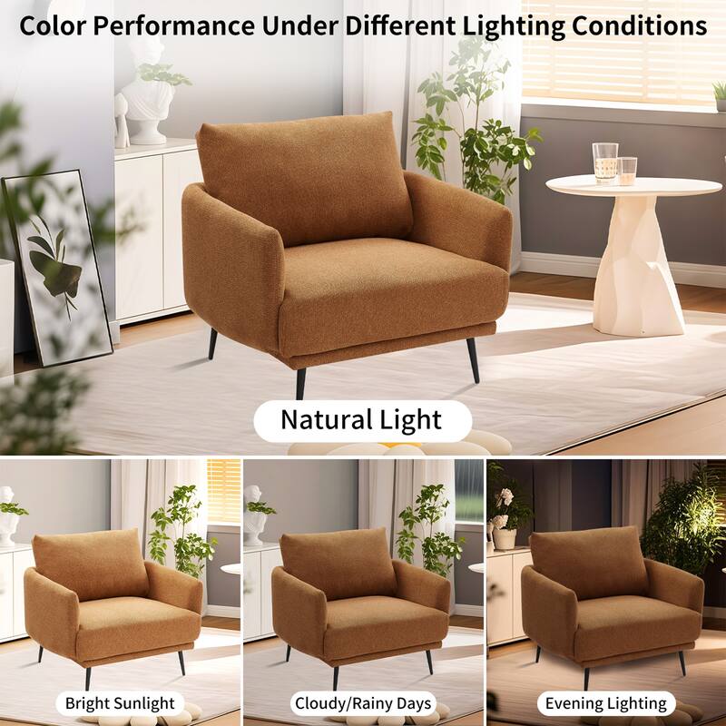 Karaka 37.5"W Oversized Armchair Leisure Sofa Accent Chair (Set of 2)