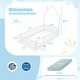 preview thumbnail 15 of 18, Twin Size House Shape Floor Bed with Lockable Door and Full-Length Guardrail