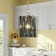 preview thumbnail 9 of 41, Kasy Modern 1-Light Textured Glass Pendant Light Unique Kitchen Island Light