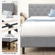 preview thumbnail 6 of 49, VECELO 2 Pack Upholstered Twin Size Kids Bed Frame Set of 2 Diamond Tufted Headboard with Crystal/Button Accents