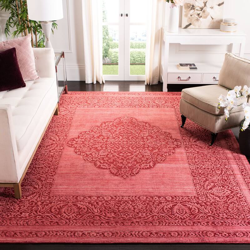 SAFAVIEH Handmade Mirage Narciza Modern Abstract Viscose Rug - 8' x 10' - Red