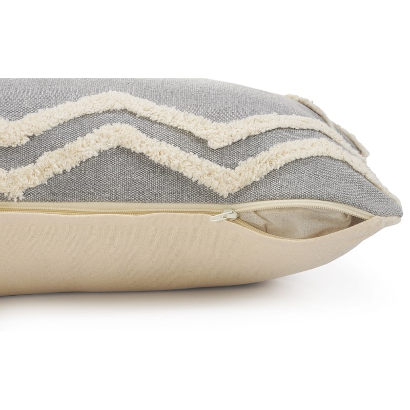 Sevita Soft Chevron Bordered Throw Pillow, Single or Set of 2