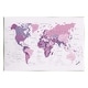 preview thumbnail 1 of 8, Stupell Detailed Pink World Map Wall Plaque Art Design By Urban Epiphant 15 x 10