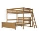 preview thumbnail 13 of 13, Max and Lily L-Shaped Full over Queen Bunk Bed with Ladder on End