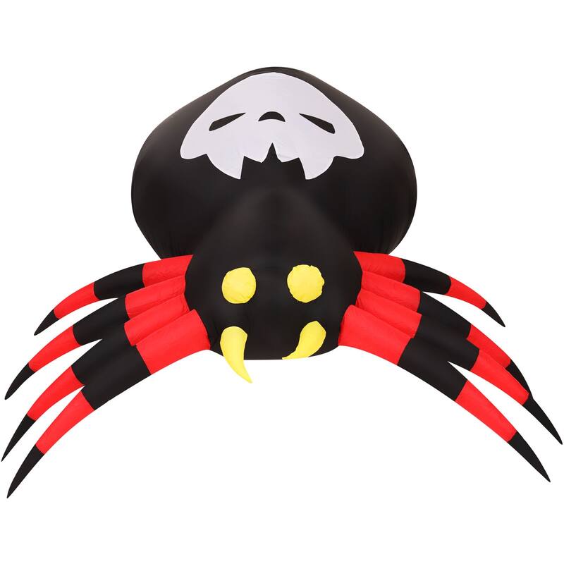 Haunted Hill Farm 6-Ft. Wide Prelit Inflatable Spider with Disco Lights