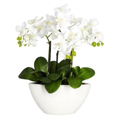 Phalaenopsis Silk Flower Arrangement - 16