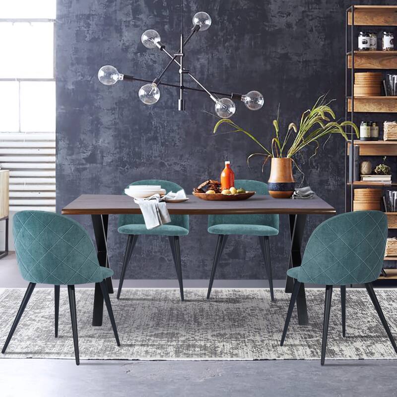 Carson Carrington MidCentury Modern Velvet Dining Chair Set of 2 On