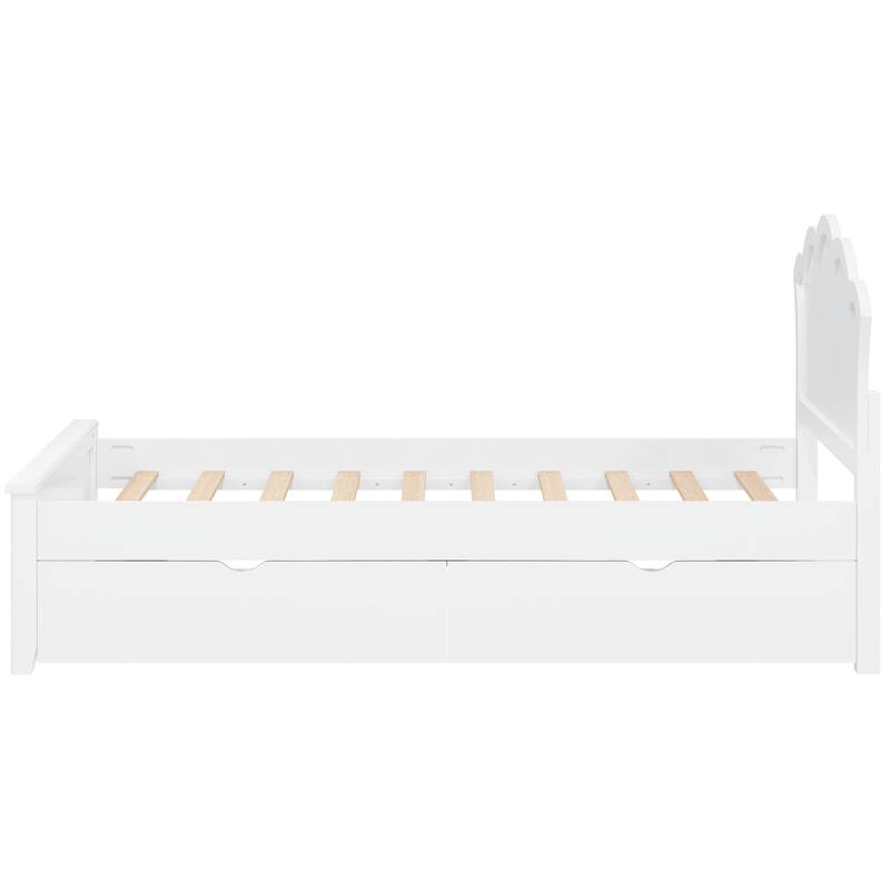 Platform Bed with Dual Underbed Drawers by Harper&Bright Designs