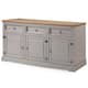 65" Wood Buffet Sideboard Corona Collection | Furniture Dash -  Furniture Dash|Gray wash stain, tops in antique brown color.