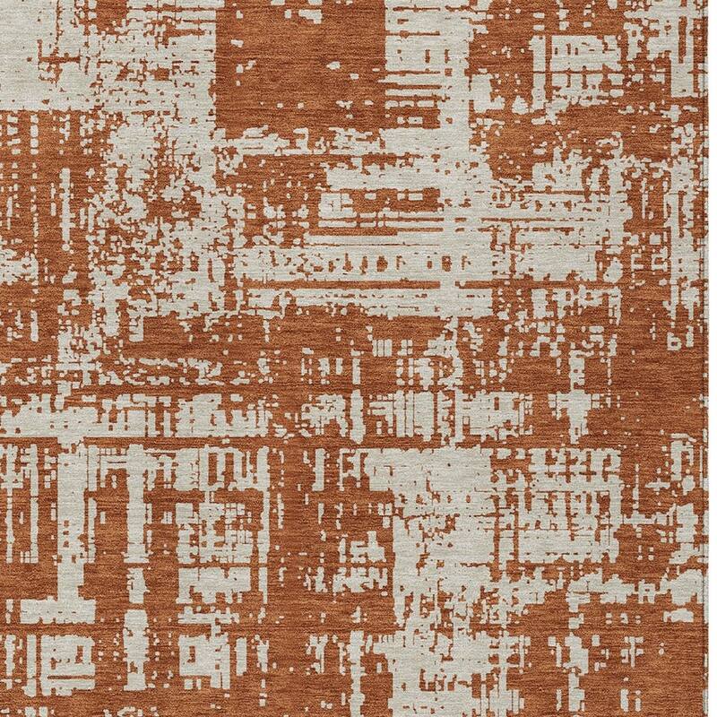 HomeRoots Abstract Transitional Rectangle Outdoor Rug