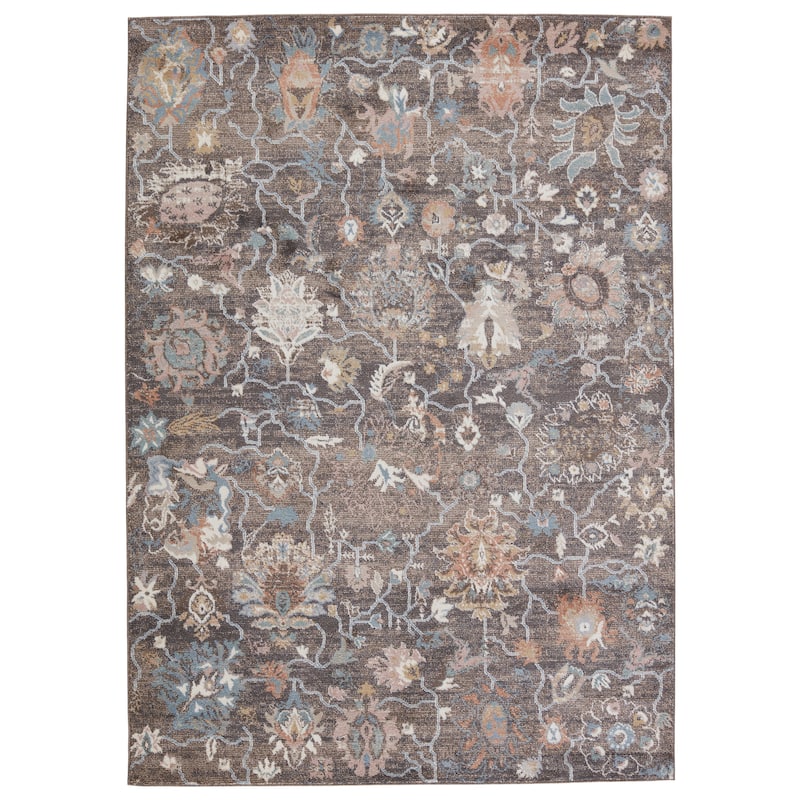 Feyre Oriental Area Rug - 9'6"X12' - Brown/Blue