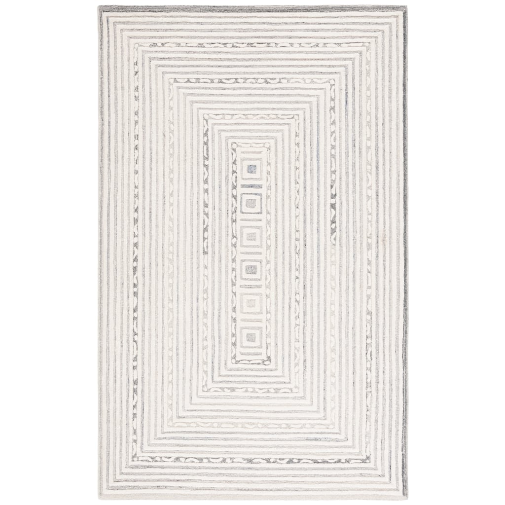 SAFAVIEH Handmade Ebony Zoitchka Modern & Contemporary Wool Rug