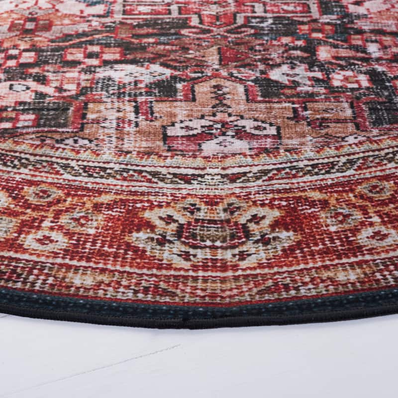 SAFAVIEH Tucson Machine Washable Slip Resistant Gena Oriental Rug