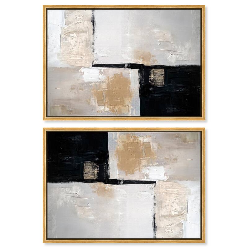 Glacial Tapestry Canvas by Art Remedy - 12" x 12" - Gold