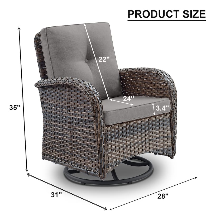 Patio Swivel Chairs High Back Chairs