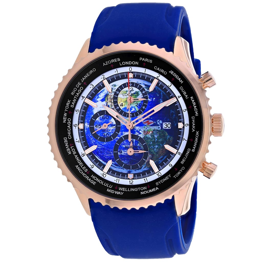 Seapro Men's Meridian World Timer GMT Blue Dial Watch - SP7522 - 6 (36)