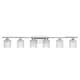 preview thumbnail 9 of 16, Acroma 6-light Modern Statement Crystal Bathroom Vanity Light - 45 inches