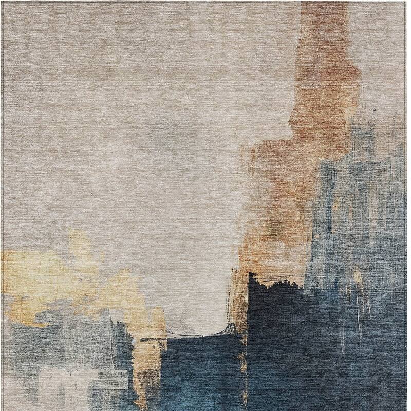 HomeRoots Abstract Transitional Rectangle Outdoor Rug