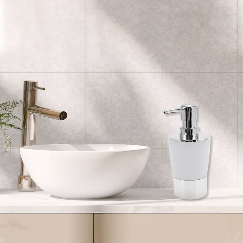 Plating Soap Pump Dispenser Set for Bathroom for Laundry Rooms 1 Set - White