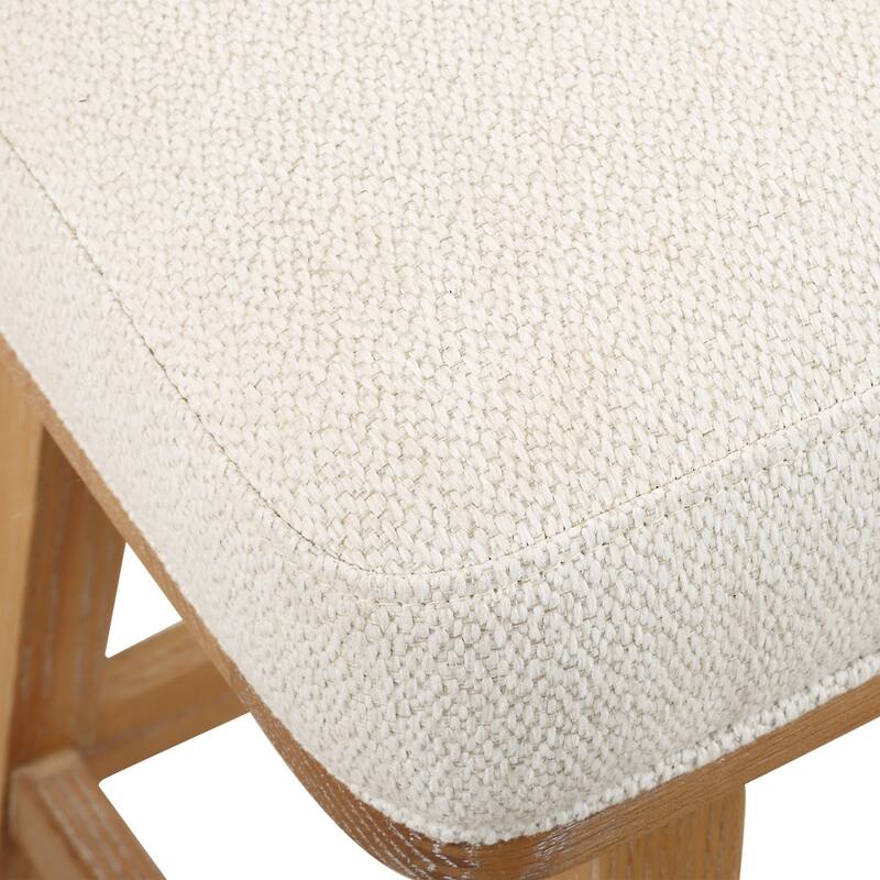 Upholstered Swivel Return Seat Counter Stool - 38.25" - White