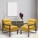 preview thumbnail 20 of 25, Costway Set of 2 Modern Accent Armchair Lounge Chair w/ Wood Legs & - 34.5'' x 26.5'' x 36''