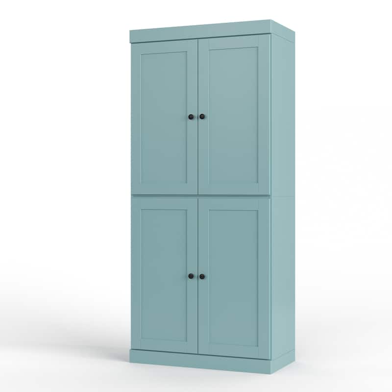 Palace Imports 100% Solid Wood 32" Bathroom Storage Cabinet with Shaker Doors, 2-Drawers and Adjustable Shelves