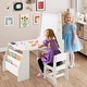 preview thumbnail 4 of 18, Costway Kids Art Table and Chair Set with Easel & Chair Whiteboard & - See Details