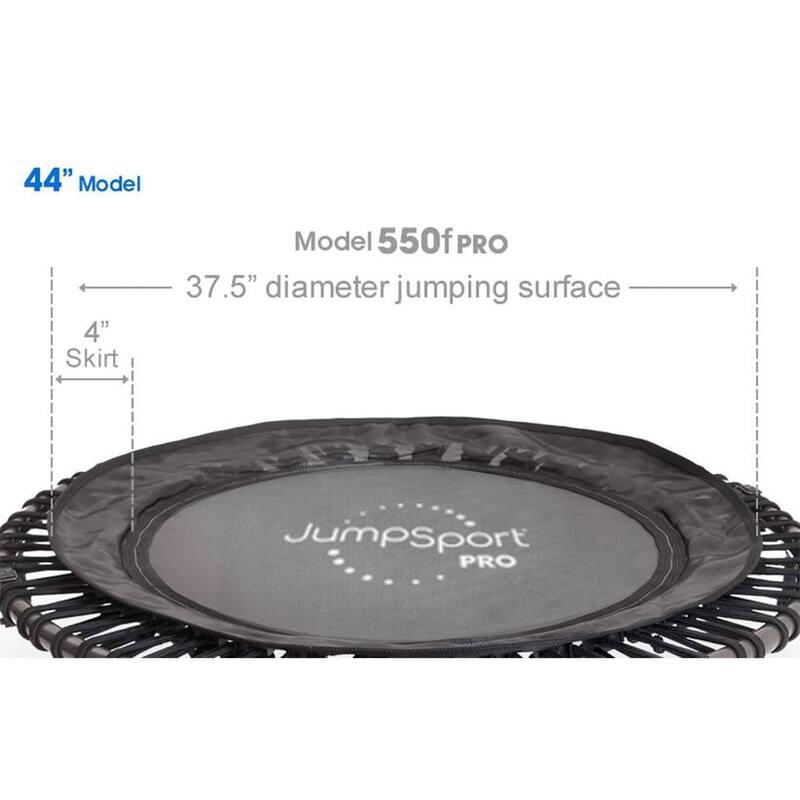 JumpSport 570 PRO Indoor Durable Lightweight 44-Inch Fitness Trampoline, Black