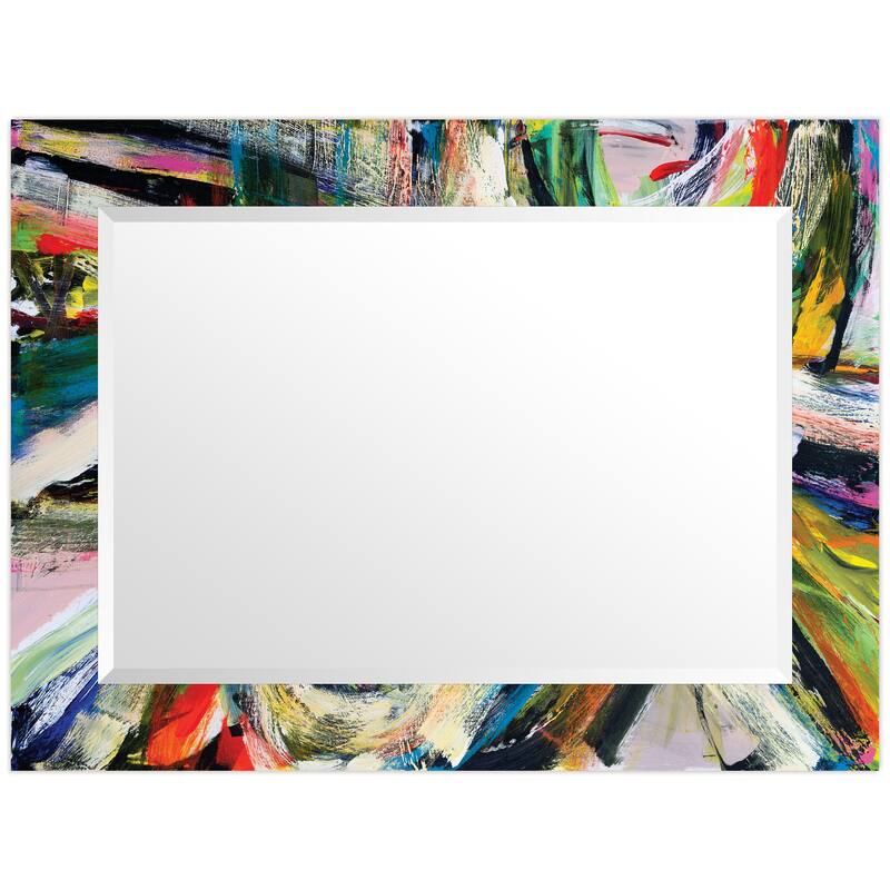 Abstract Rectangular Beveled Wall Mirror, Leaner,Large Mirror, Bathroom Mirror,Cheval Mirror,Ready to Hang