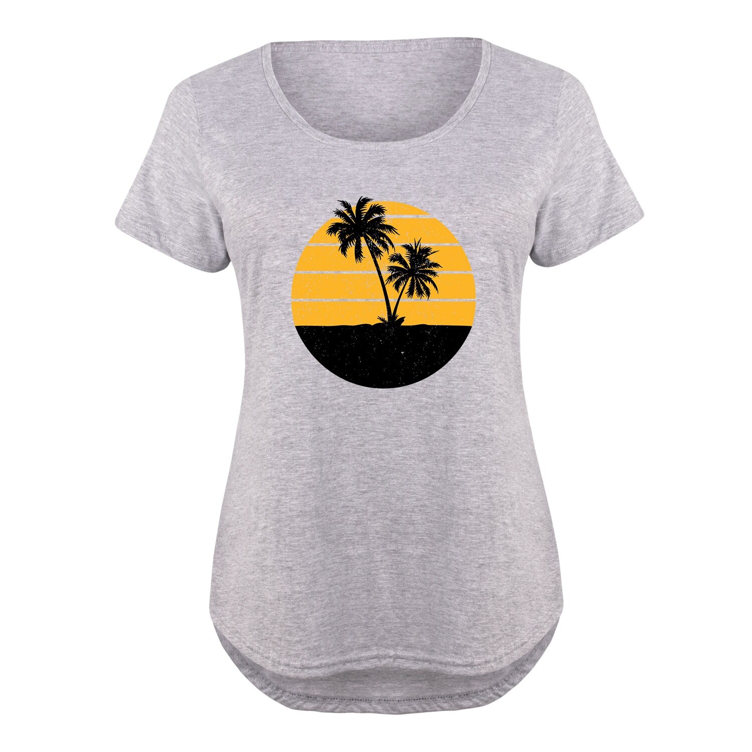 Shop Twin Palms Silhouette Gold Sky Ladies Plus Size Scoop Neck