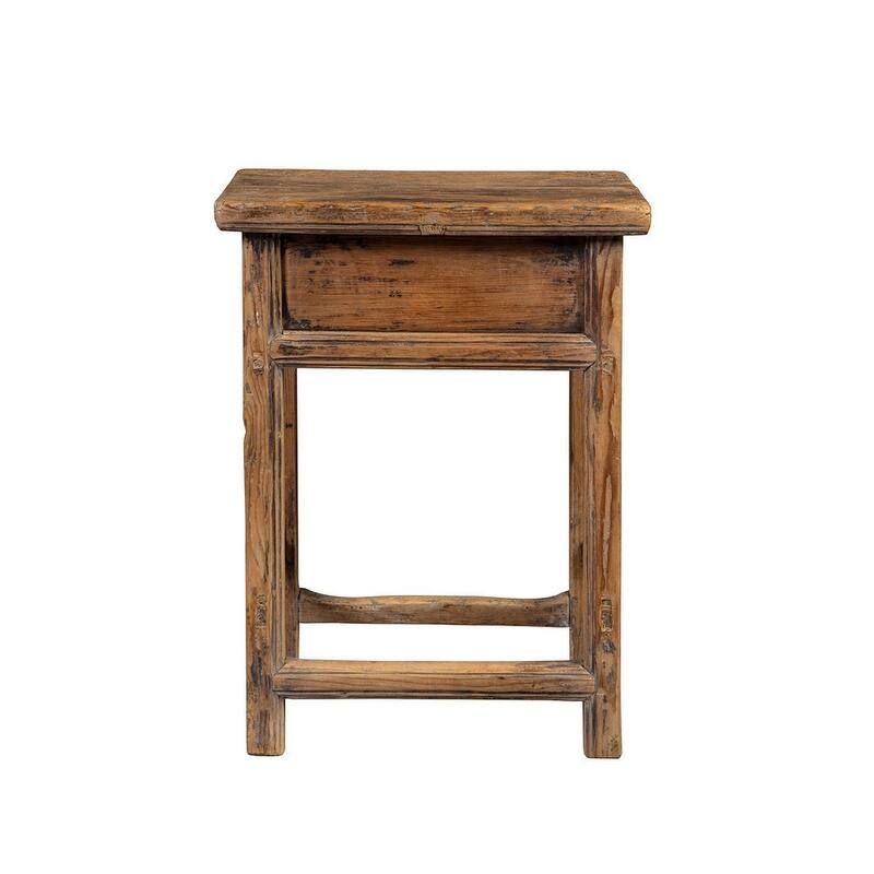 Sampson Reclaimed Pine Side Table, Antique