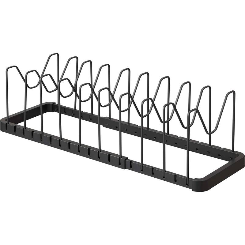 Yamazaki Home Adjustable Pot Lid Organizer, Steel - L 7.87 x W 17.72 x H 6.89 inches