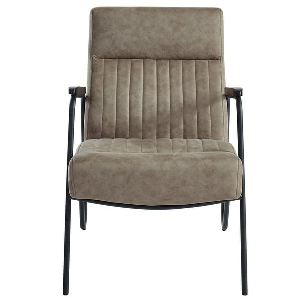 Shop 34 75 Brown And Black Transitional Tufted Accent Chair On Sale Overstock 30106539
