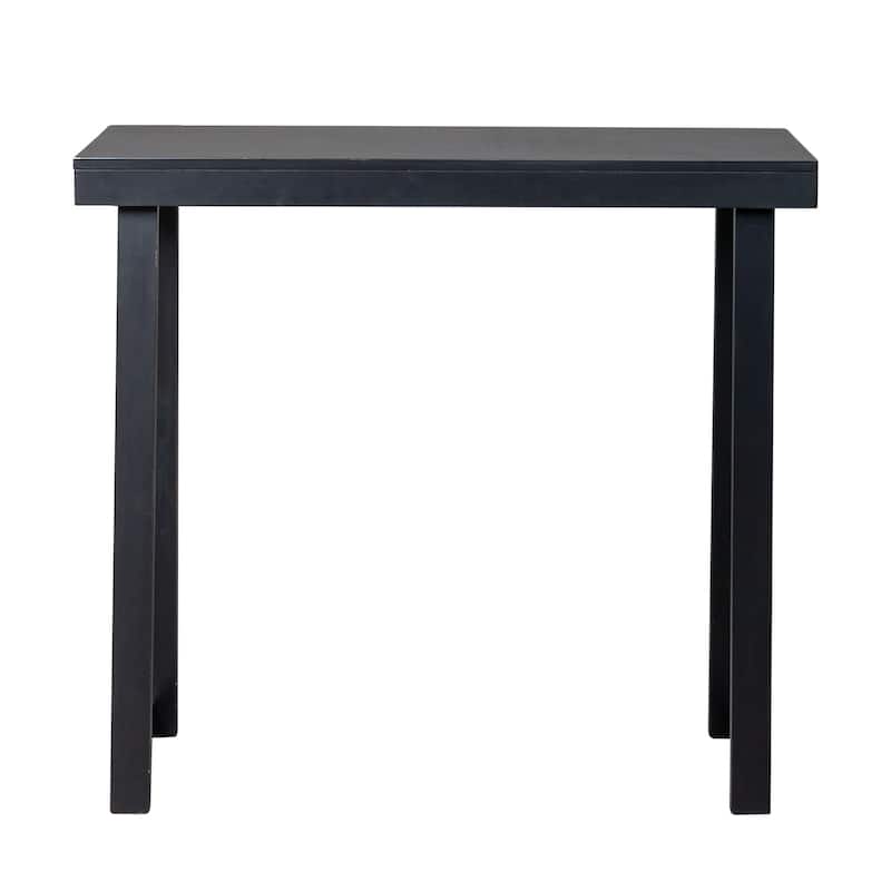 Narrow Solid Pine Wood Entryway Console Table for Small Space Living Room Furniture Decor - 35.8 - Black