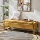 preview thumbnail 47 of 53, Alina Modern Upholstered Flip Top Storage Bench with Metal Legs by HULALA HOME Mustard