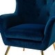 preview thumbnail 51 of 141, Eusebio Tufted Velvet Accent Chair with Wingback, Arms, and Metal Gold Legs for Living Room or Bedroom by HULALA HOME